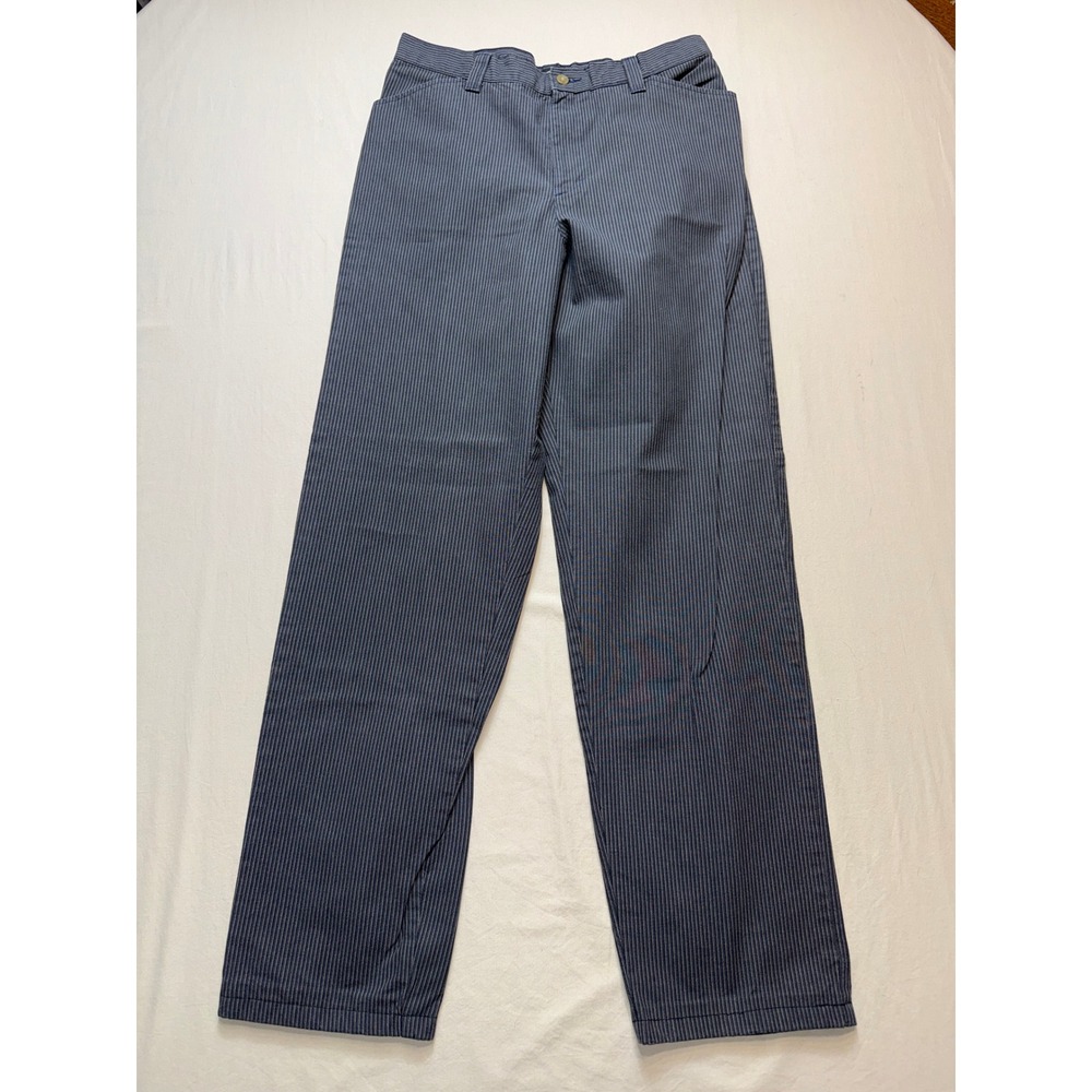 Riders Casuals‎ Pinstripe Pants Womens 12 L Grey & White Straight Leg Vintage